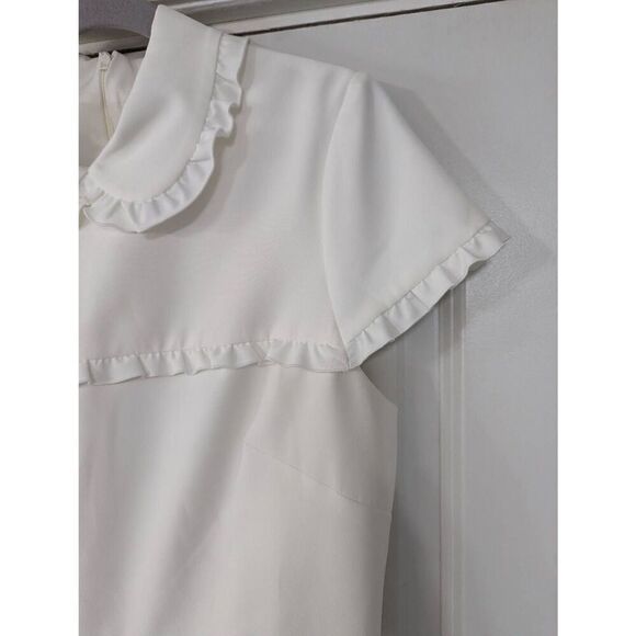 Gal Meets Glam Emma Ruffle dress women's size 12‎ white cottagecore bridal wed - Picture 4 of 10